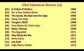 Clint Eastwood Movies List