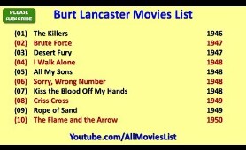 Burt Lancaster Movies List