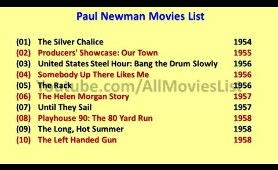 Paul Newman Movies List